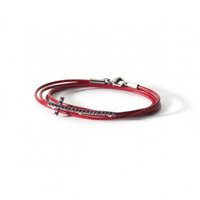 Bracciale Comete Uomo in Pelle Rubino UBRK 604 - UBRK 604